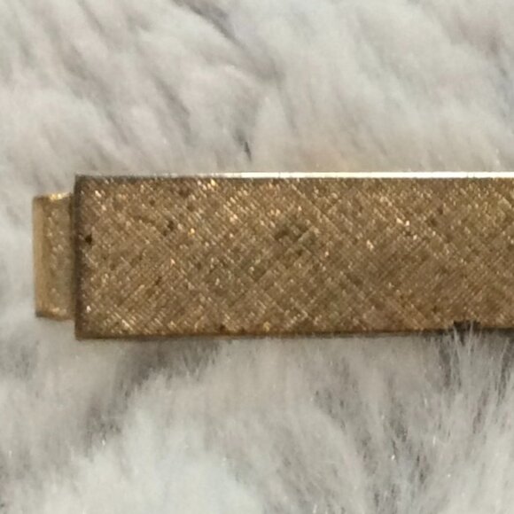 Vintage Avon Gold Tone Brushed Gold-Tone Metal Tie Clasp - Picture 2 of 8